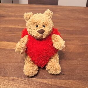 Jellycat-Style Teddy Bear with Heart Plush Bartholomew-Style Cute Soft Gift